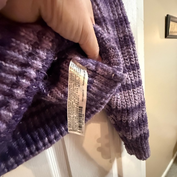 Zara Purple Striped Women's Sweater - Picture 3 of 5